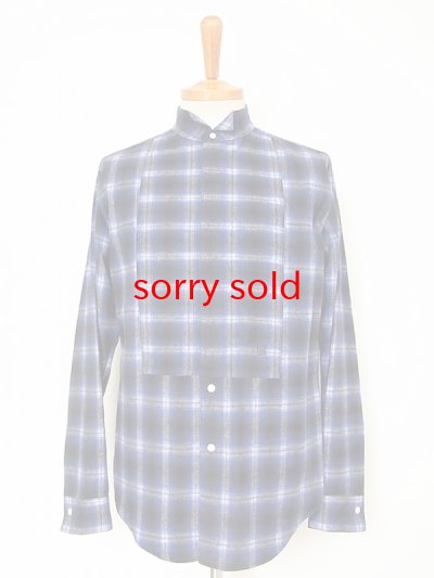 画像1: sale n.hoolywood / エヌハリウッド ombre check starched bosom shirt.