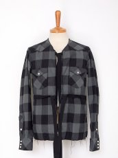 画像1: sale TAKAHIROMIYASHITATheSoloist / ソロイスト collarless western shirt. (1)