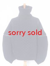 sale TAKAHIROMIYASHITATheSoloist / ソロイスト balloon sleeve back zip turtleneck  sweater.