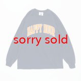 tacoma fuji records / HAPPY HOUR COLLEGE LOGO LS SHIRT designed by Shuntaro Watanabe