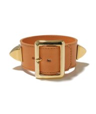 画像2: sale undercover/アンダーカバー studs leather bracelet (2)