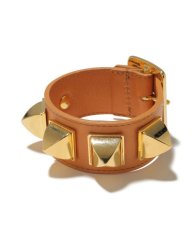 画像1: sale undercover/アンダーカバー studs leather bracelet (1)