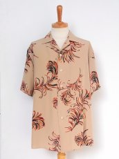画像1: bed j.w ford / ベッド フォード Open collar half sleeves feather blouse (1)
