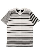 画像1: sale TAKAHIROMIYASHITATheSoloist / ソロイスト crew neck s/s multi striped tee. (1)