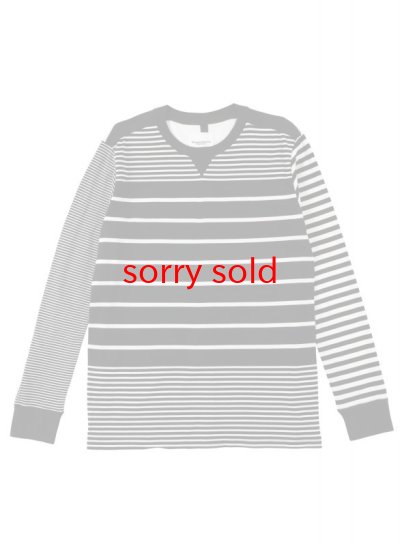 画像1: sale TAKAHIROMIYASHITATheSoloist / ソロイスト crew neck l/s multi striped tee. 