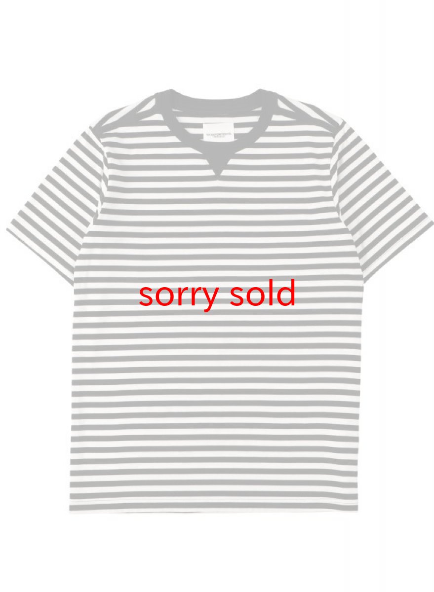 画像1: sale TAKAHIROMIYASHITATheSoloist / ソロイスト crew neck s/s striped tee. (1)