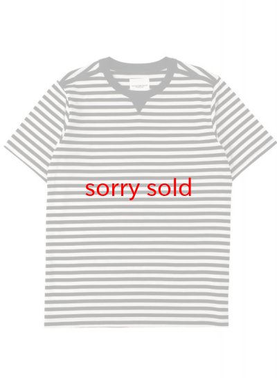 画像1: sale TAKAHIROMIYASHITATheSoloist / ソロイスト crew neck s/s striped tee.