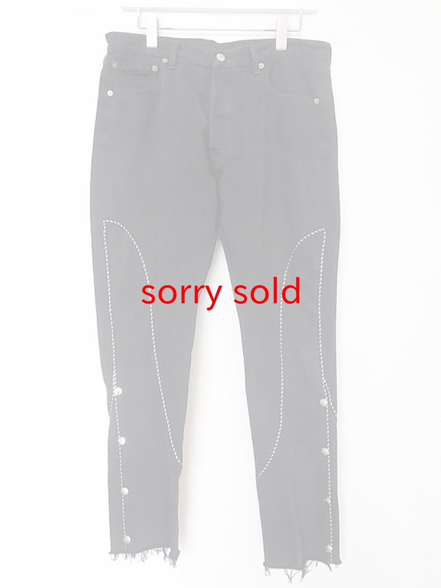 画像1: OLD PARK / WESTERN JEANS 2 BLACK L (1)