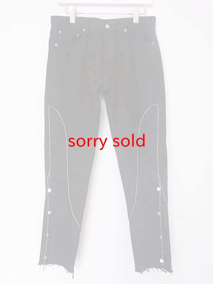 画像1: sale OLD PARK / WESTERN JEANS 2 BLACK M(B) (1)