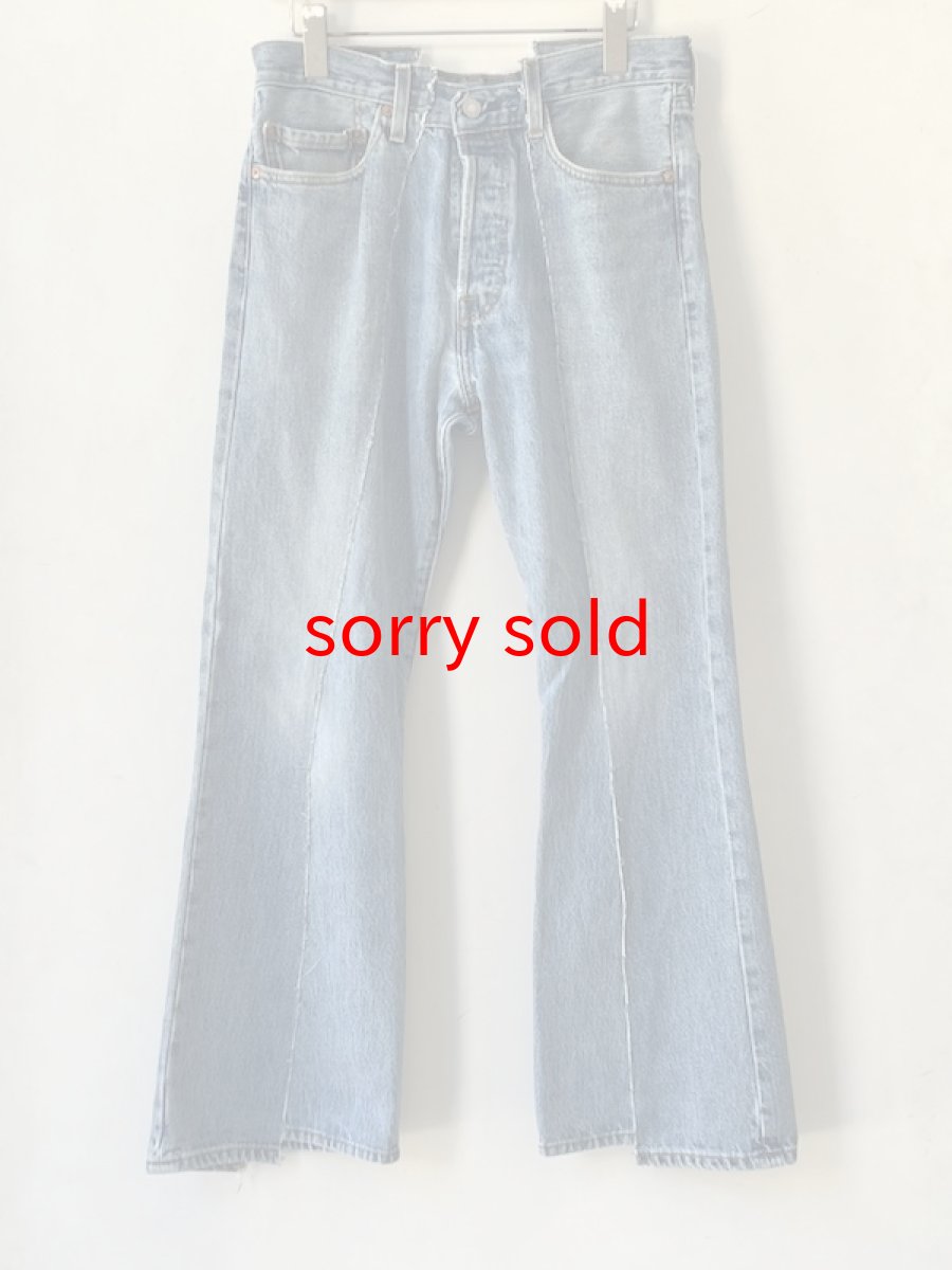 画像1: OLD PARK / W POCKET FLARE JEANS (1)