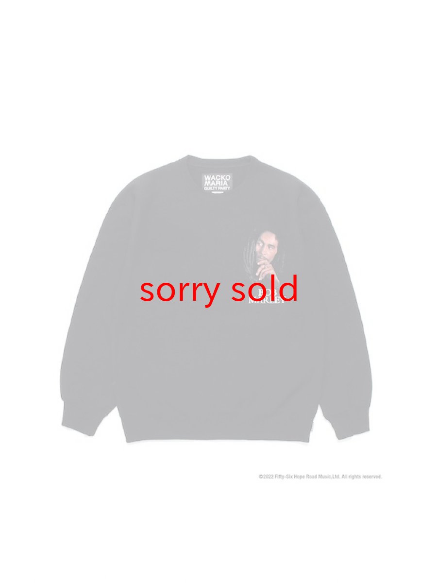 画像1: wackomaria  / ワコマリア BOB MARLEY / HEAVY WEIGHT CREW NECK SWEAT SHIRT (1)