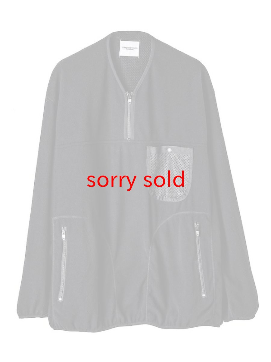 画像1: sale TAKAHIROMIYASHITATheSoloist / ソロイスト back gusset sleeve harf zip fleece jacket.(solid) (1)