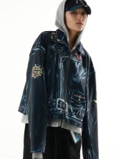 画像11: TALKING ABOUT THE ABSTRACTION / 絵画PRINT LAYERD PARKA (11)