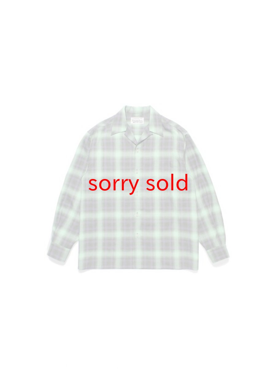 画像1: wackomaria  / ワコマリア OMBRE CHECK OPEN COLLAR SHIRT L/S ( TYPE-2 ) (1)