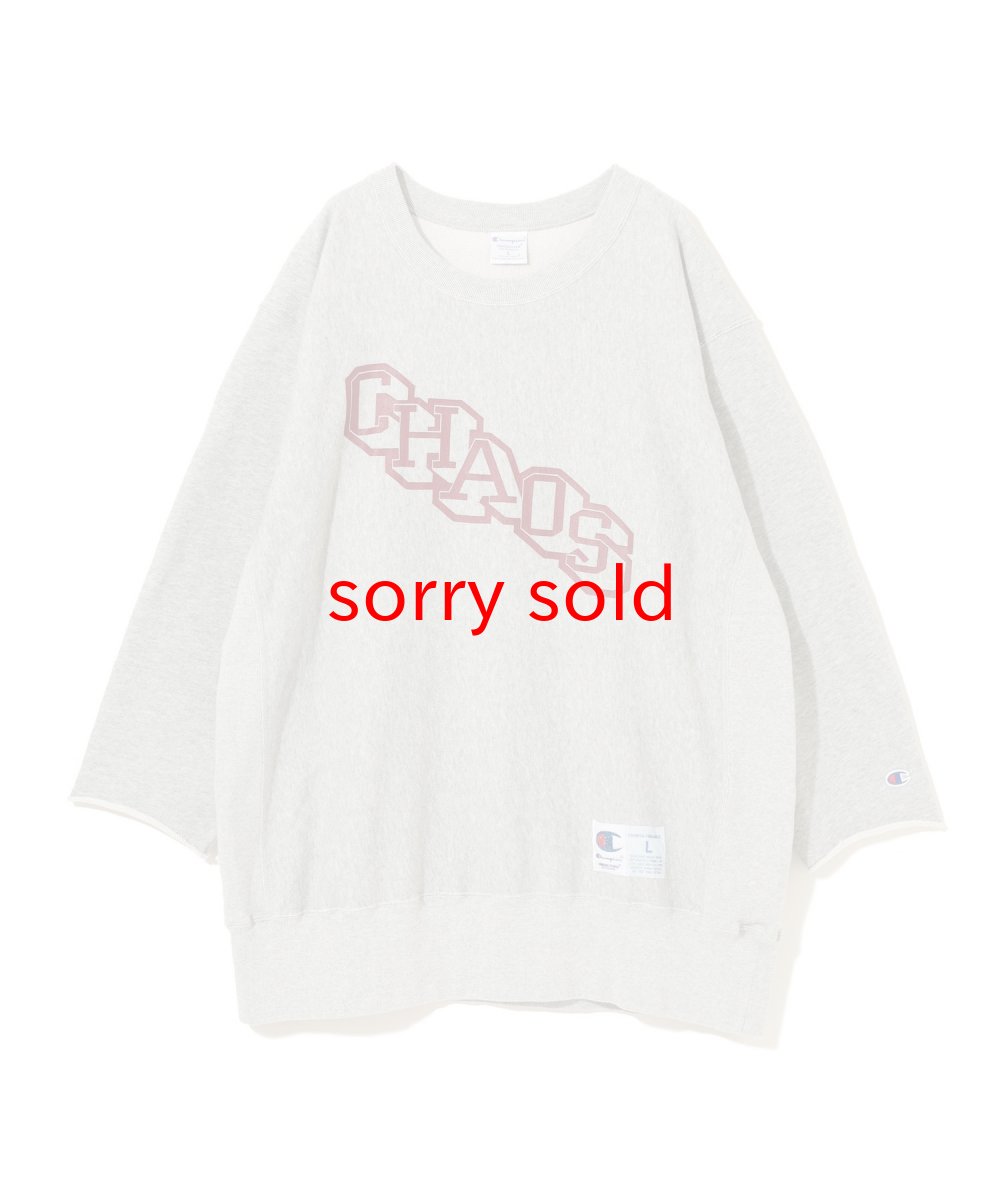 画像1: undercover/アンダーカバー Champion × UNDERCOVER COTTON SWEAT PULL OVER CUT OFF SLEEVE (1)