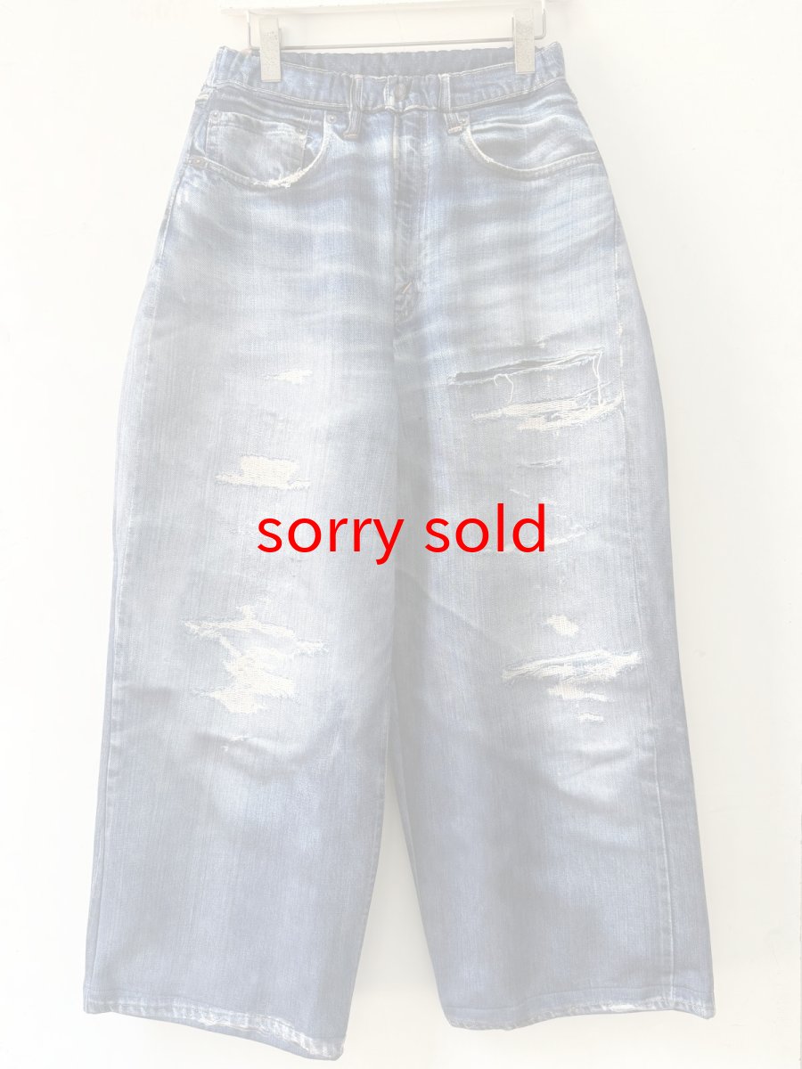 画像1: TALKING ABOUT THE ABSTRACTION / DENIM PRINT WIDE PT (1)