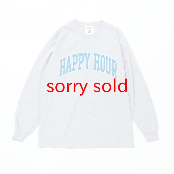 画像2: tacoma fuji records / HAPPY HOUR COLLEGE LOGO LS SHIRT designed by Shuntaro Watanabe