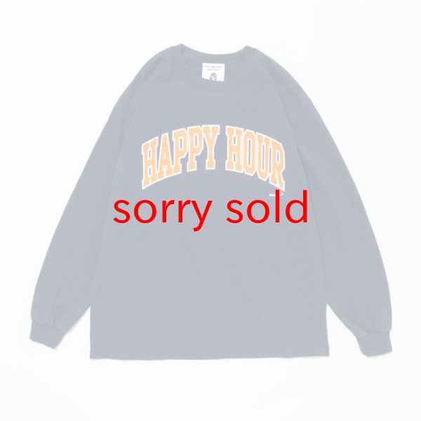 画像1: tacoma fuji records / HAPPY HOUR COLLEGE LOGO LS SHIRT designed by Shuntaro Watanabe