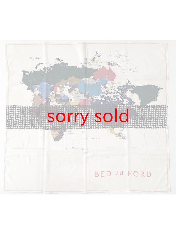 画像1: sale bed j.w ford / ベッド フォード Map scarf