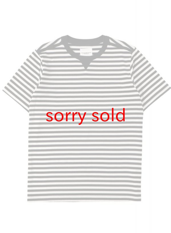 画像1: sale TAKAHIROMIYASHITATheSoloist / ソロイスト crew neck s/s striped tee.