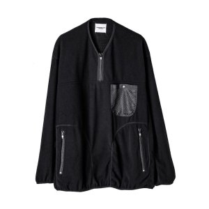画像: TAKAHIROMIYASHITATheSoloist / ソロイスト back gusset sleeve harf zip fleece jacket.(solid)