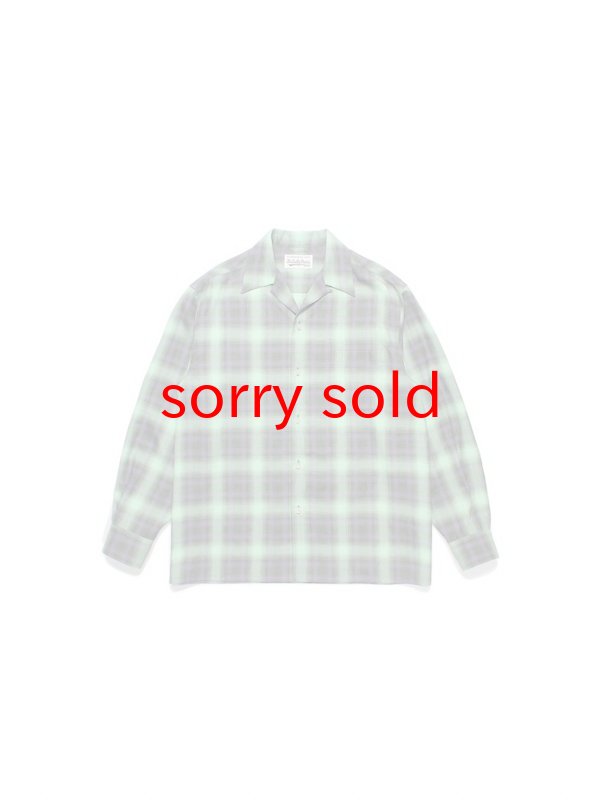 画像1: wackomaria  / ワコマリア OMBRE CHECK OPEN COLLAR SHIRT L/S ( TYPE-2 )