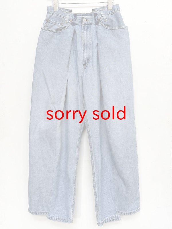 画像1: OLD PARK / 4TUCK JEANS sizeS
