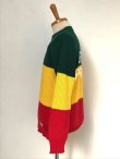 画像2: セール価格お問い合わせください。wackomaria  / ワコマリア rasta striped crew neck sweater(type-2).