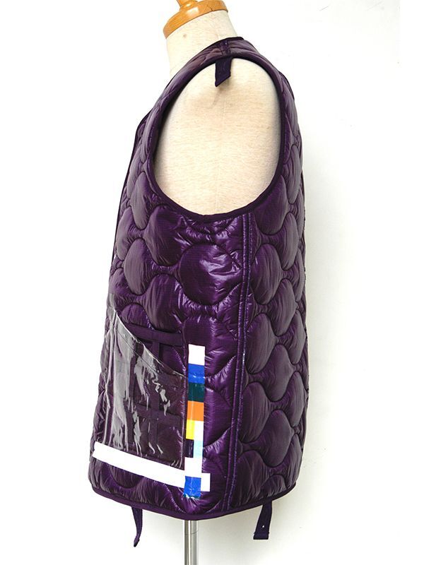Purple Nylon Oversized Quilting Liner Vest, TAKAHIROMIYASHITA TheSoloist.