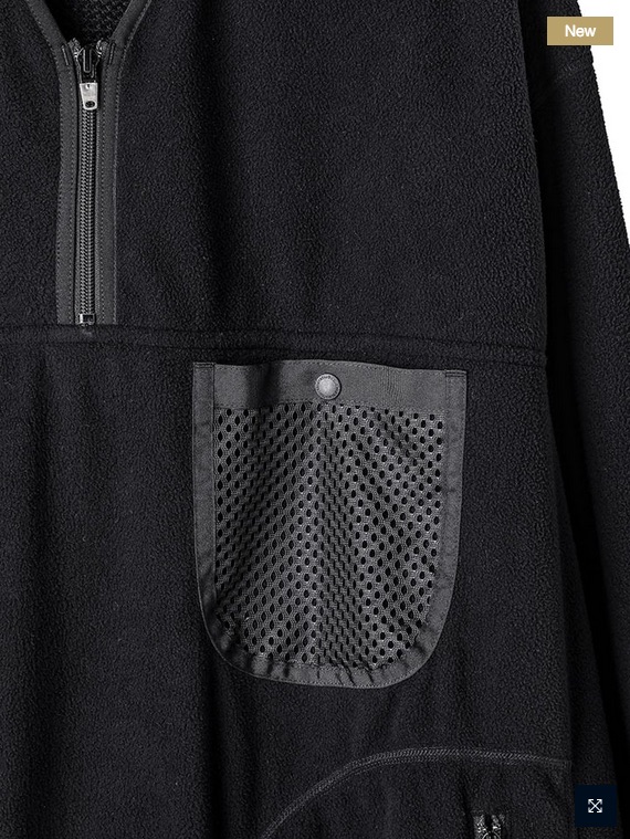 画像3: TAKAHIROMIYASHITATheSoloist / ソロイスト back gusset sleeve harf zip fleece jacket.(solid)