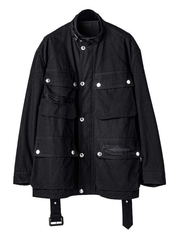 画像1: TAKAHIROMIYASHITATheSoloist / ソロイスト back gusset sleeve mortorcycle jacket.(clash)